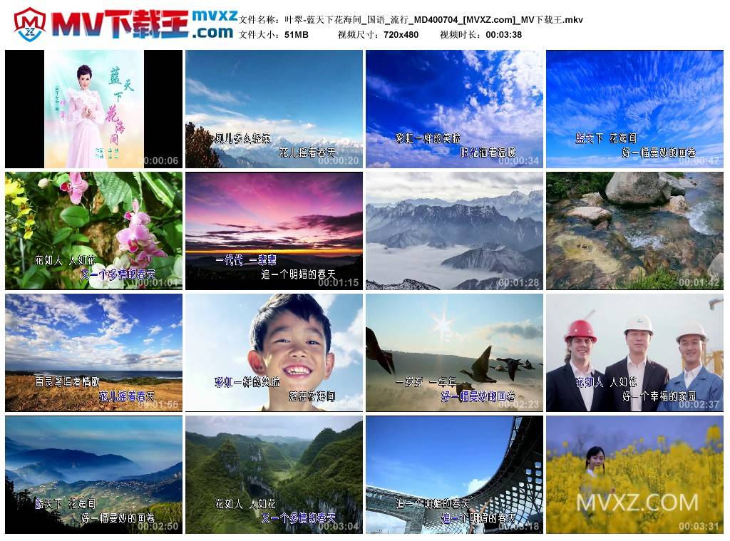 叶翠-蓝天下花海间_国语_流行_MD400704